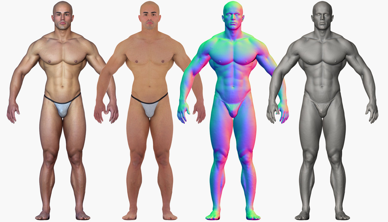 Download muscular man zbrush model